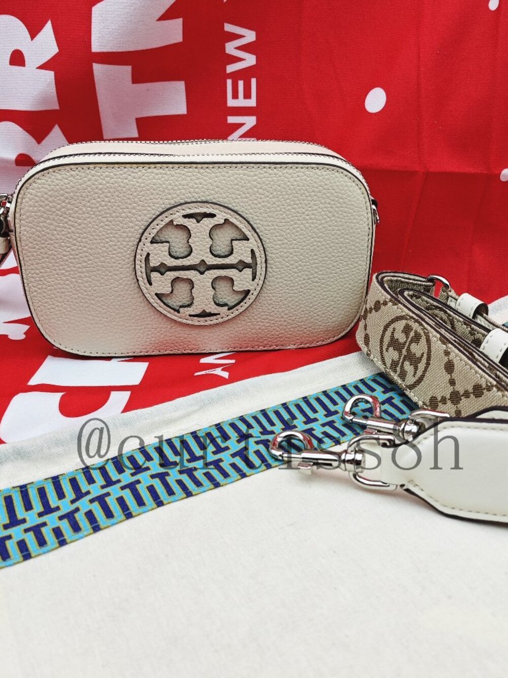 Tory burch MINI MILLER CROSSBODY BAG Ivory White